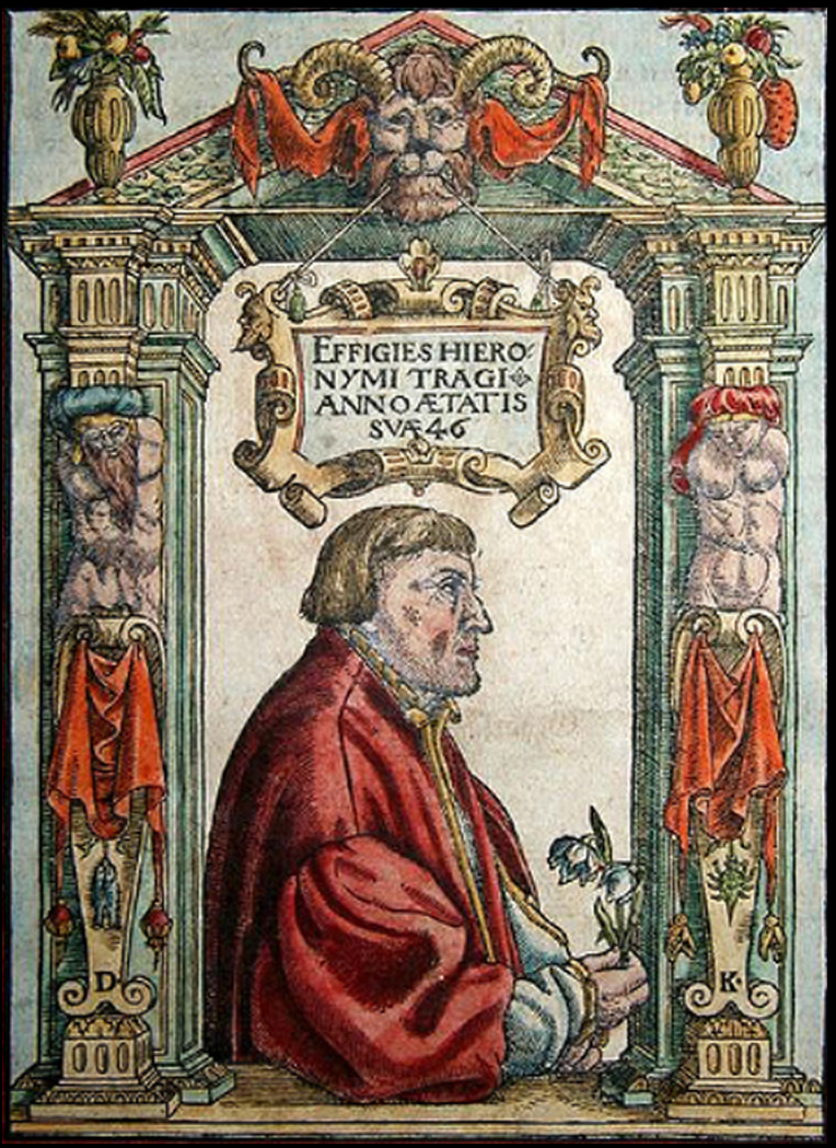 Medieval side portrait of Hieronymus Bock